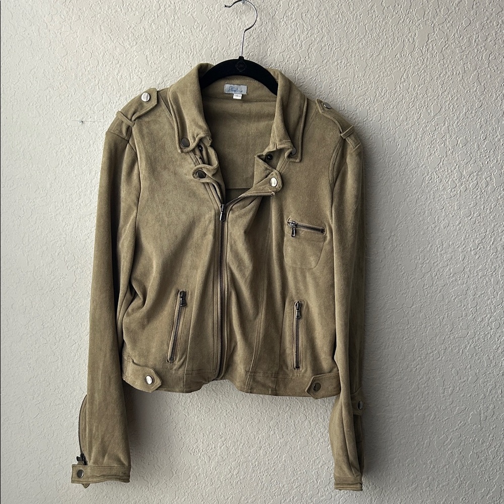 Abbeline Green Suede Jacket